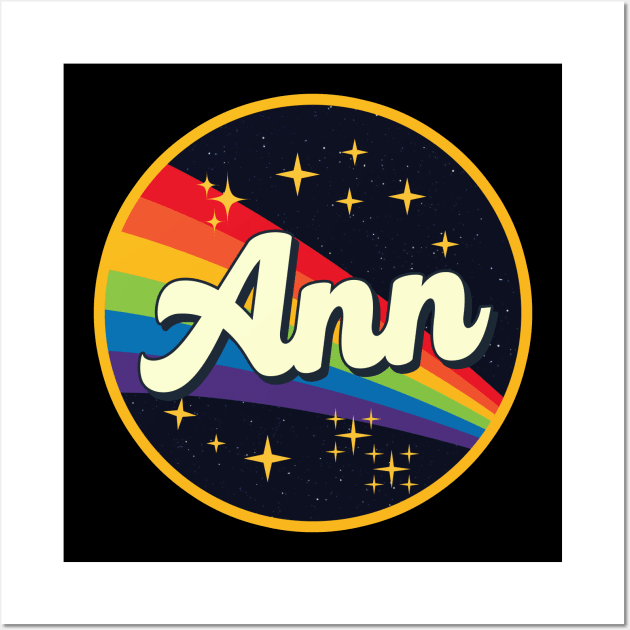 Ann // Rainbow In Space Vintage Style Wall Art by LMW Art